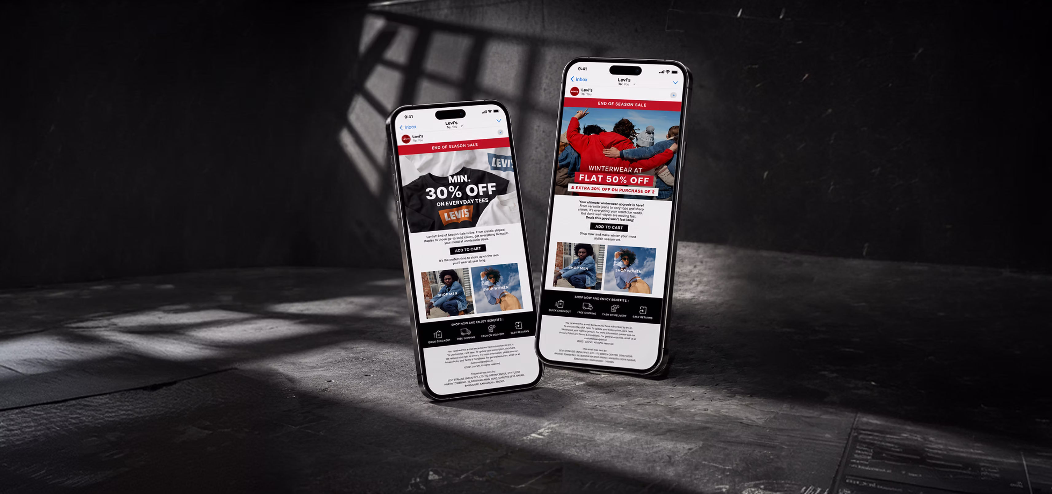 LEVI'S EMAILERS design