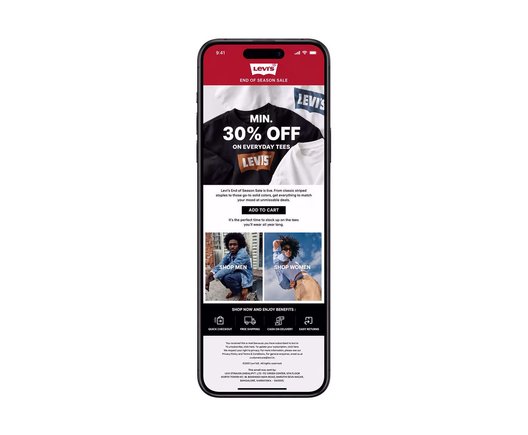 LEVI'S EMAILERS email design 2