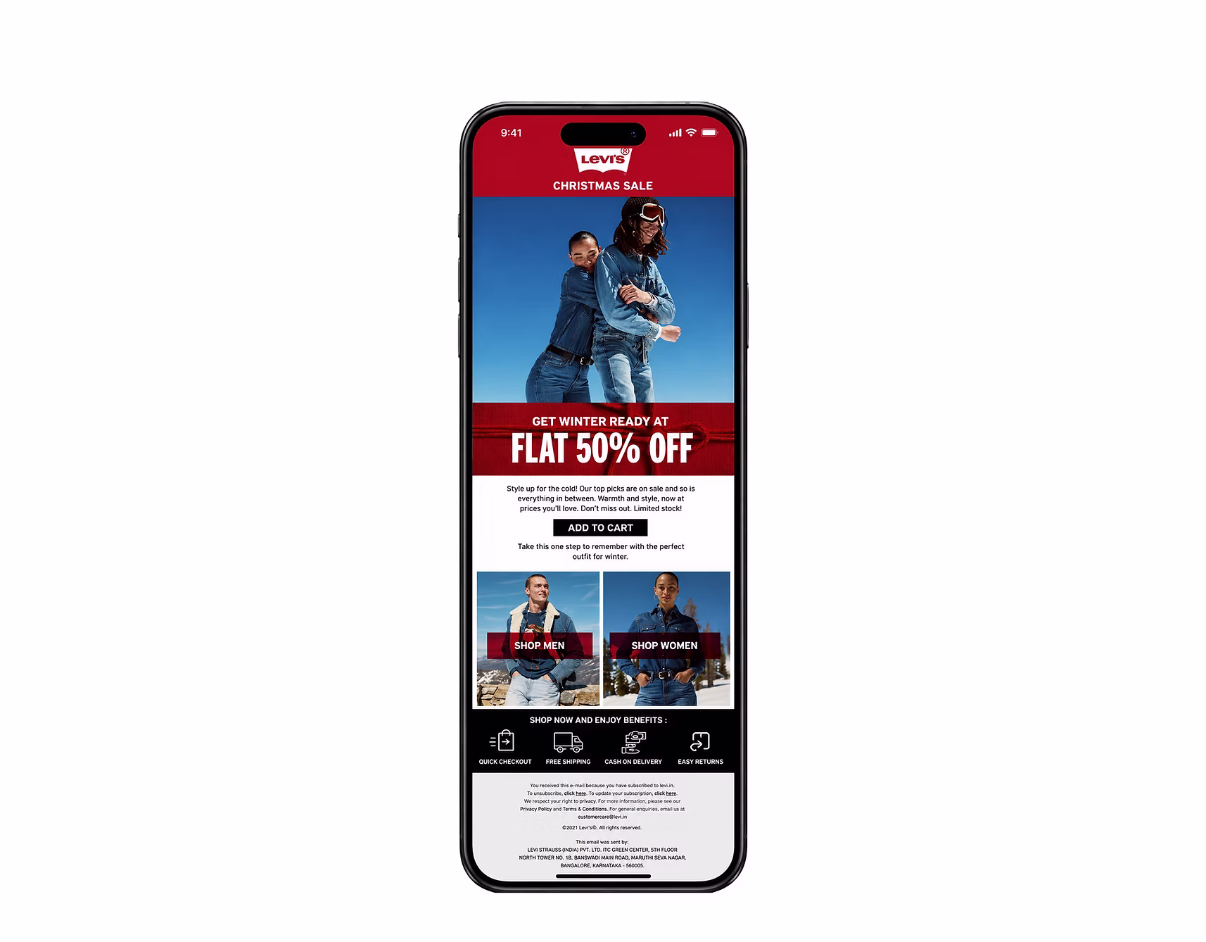 LEVI'S EMAILERS email design 3